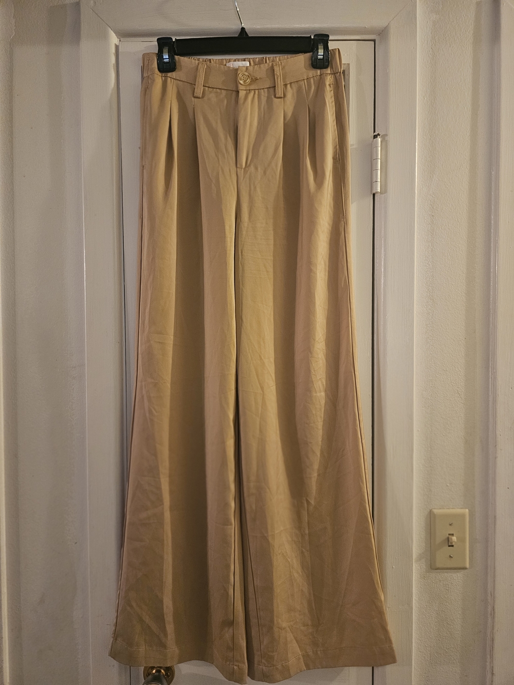 3/$13 High-Waist Wide Leg Tan Pants